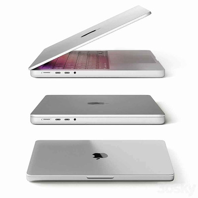 2021苹果Apple MacBook Pro笔记本电脑3D模型（FBX,MAX）