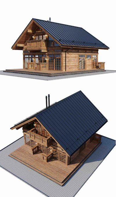 乡村房屋 住宅 建筑3D模型（FBX,MAX）