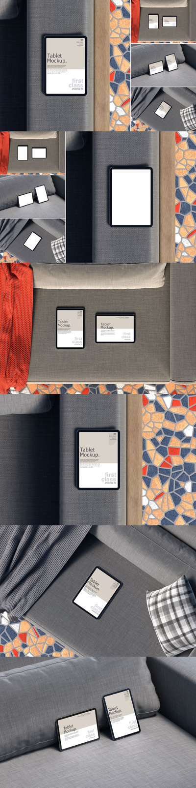 平板电脑样机 (PSD,PDF)