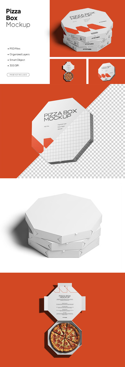 披萨盒样机 (PSD)