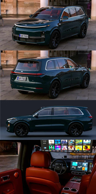 2024款理想LiXiang L9 SUV汽车3D模型（OBJ,FBX,MAX）