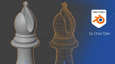 Blender国际象棋主教模型下载（Blend）