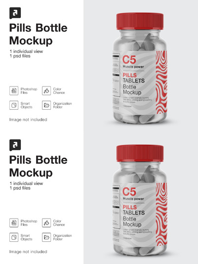 透明塑料药丸罐 (PSD)