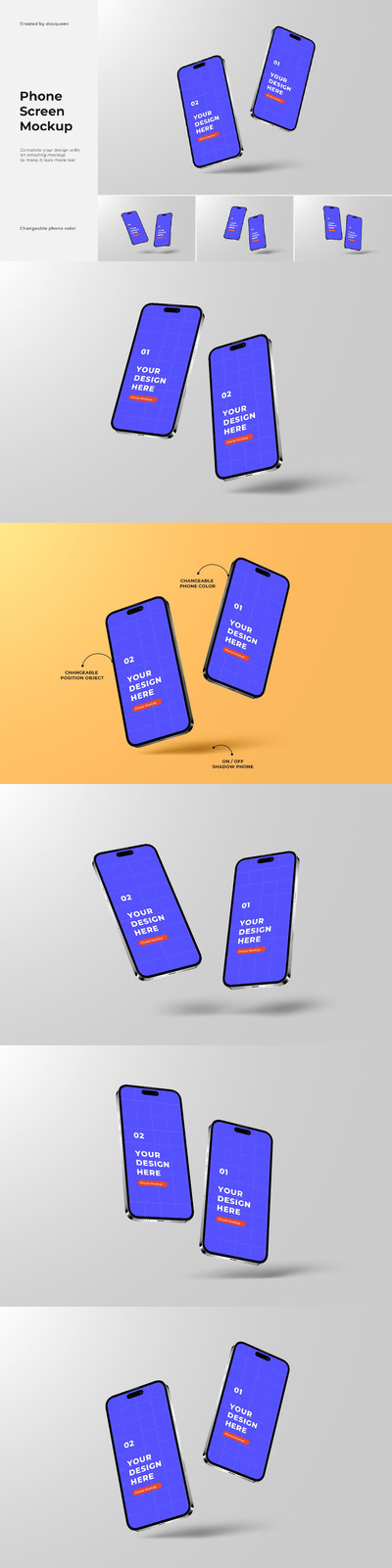 手机屏幕样机 (PSD)