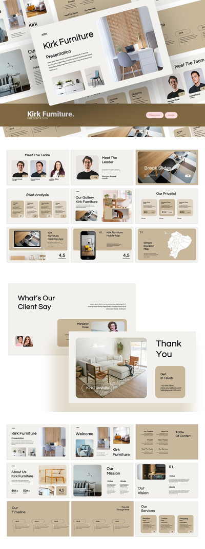 家具产品介绍PPT模版 (PPTX)