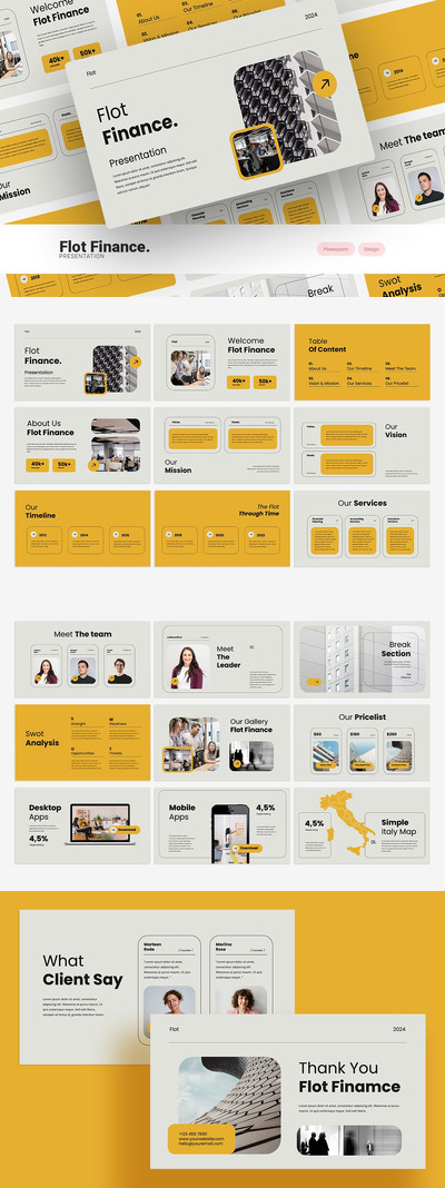 财务报告PPT模版 (PPTX)