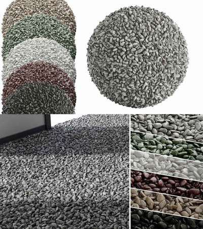 碎石 鹅卵石 石块 石头3D模型（OBJ,FBX,MAX）