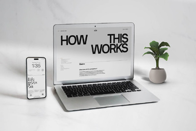 Macbook 电脑和 Iphone 手机样机 (PSD)