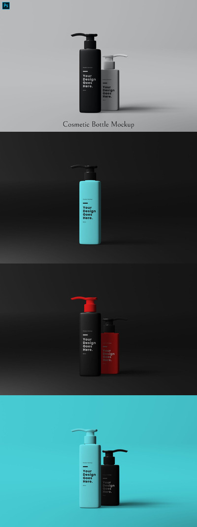 化妆品瓶样机  (PSD,PDF)