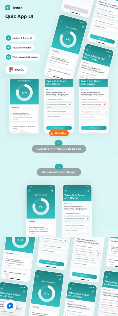 测验应用App UI Kit (FIG)