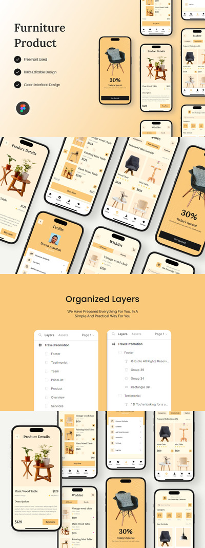 产品目录移动应用App UI Kit (FIG)