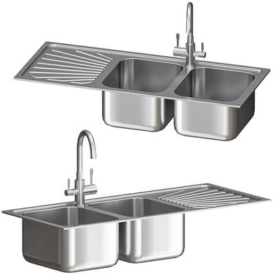 Smeg APM116D双槽厨房水槽3D模型（OBJ,FBX,MAX）