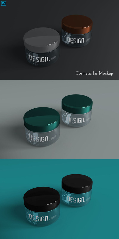化妆品罐样机 (PDF,PSD)