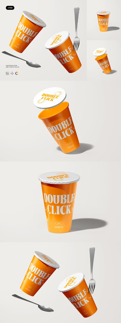 塑料杯样机套装 (PSD)