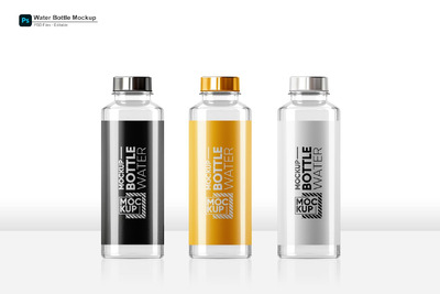 水瓶样机 (PSD,JPG,PDF)
