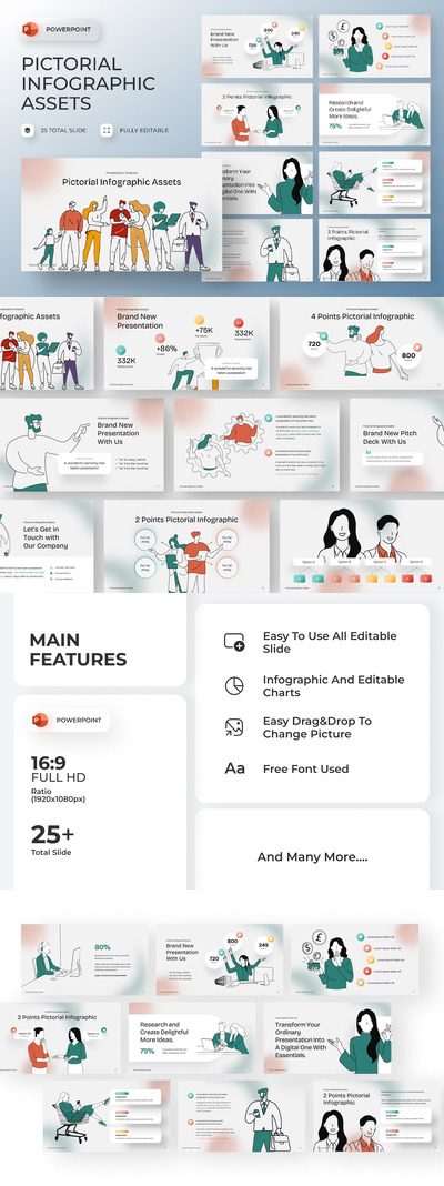 图片信息图表PPT模版 (PPTX)