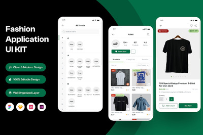 时尚手机电商应用 App UI Kit (FIG,SKETCH,XD)