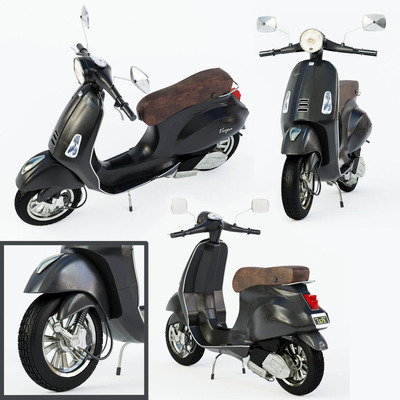 Vespa 05踏板车3D模型（OBJ,MAX）