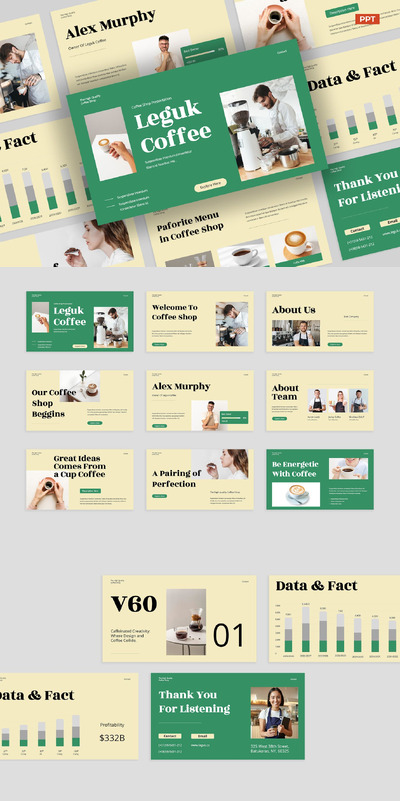 商务咖啡厅PPT模版 (PPT,PPTX)