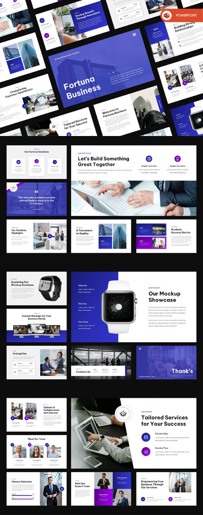 商业项目介绍PPT模版 (PPTX)