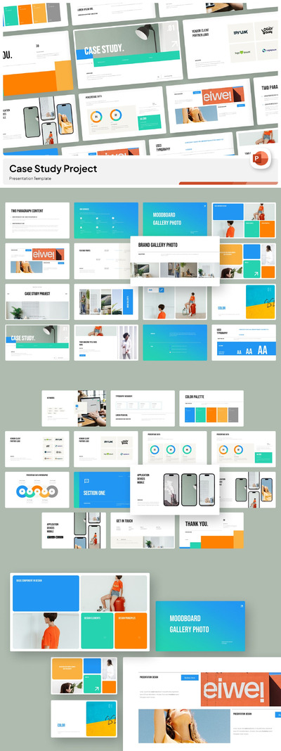 项目案例研究PPT模版 (PPTX)