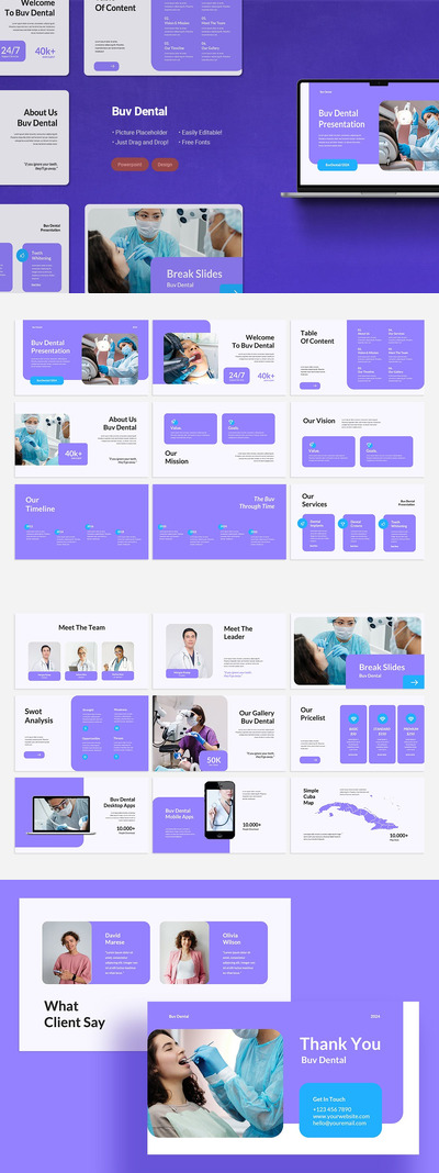 牙科简报PPT模版 (PPTX)