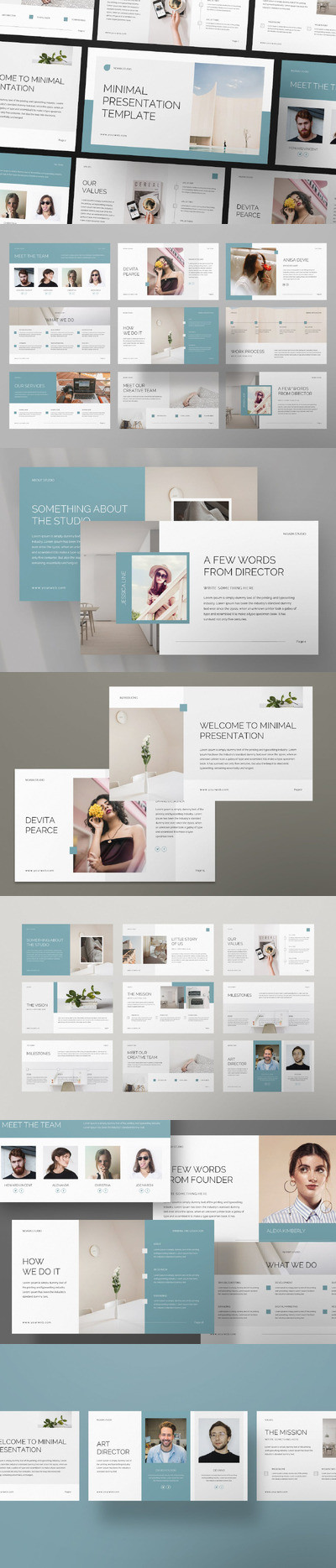 极简主义设计PPT模版 (PPTX)