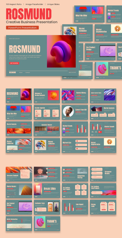 创意现代商业演示PPT模版 (PPTX,PPT)