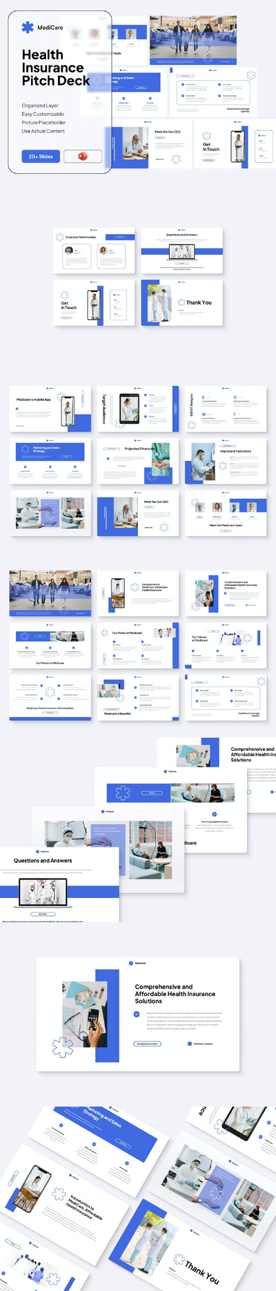 健康保险宣传材料 PPT模版 (PPT,PPTX)