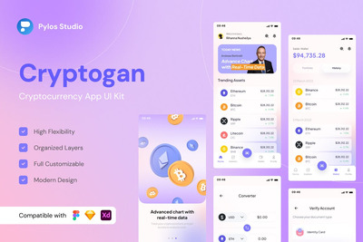 加密货币应用App UI Kit (FIG)
