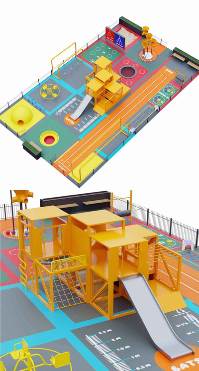 多功能游乐场 儿童乐园3D模型（OBJ,MAX）
