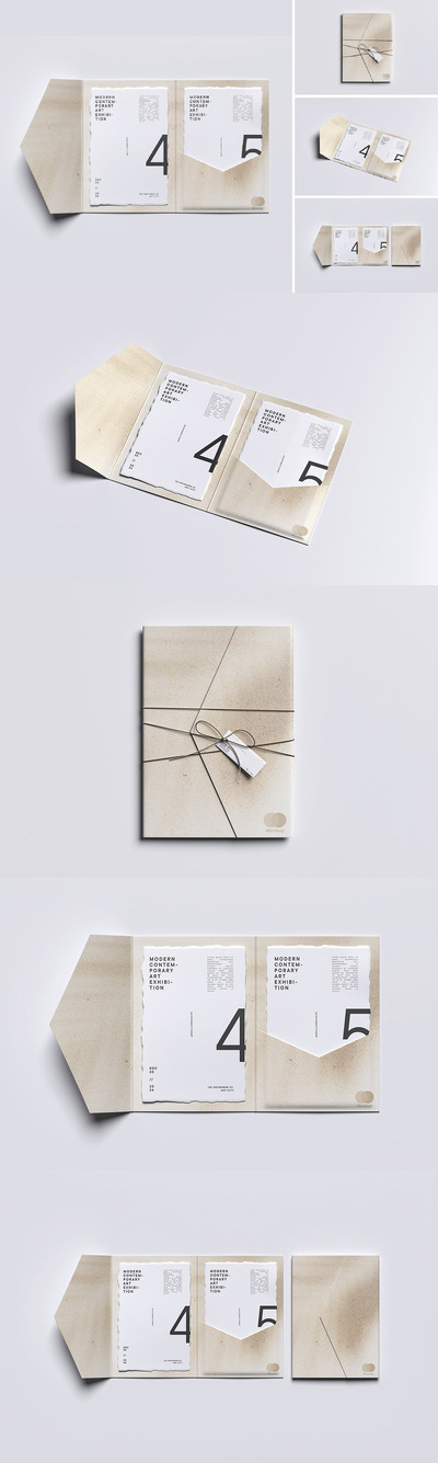 文件夹 A4 传单样机 (PSD,PDF)