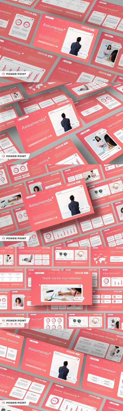 粉色现代业务介绍PPT模版 (PPTX,PPT)