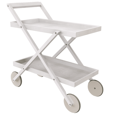 Design House Stockholm双层木质手推车 餐车3D模型（OBJ,FBX,MAX）