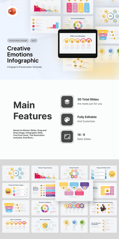 创意情感PPT模版 (PPTX)