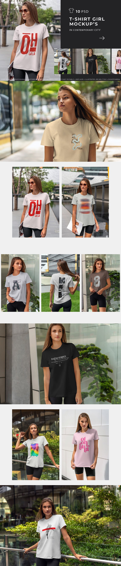 女人 T 恤样机 (PSD)