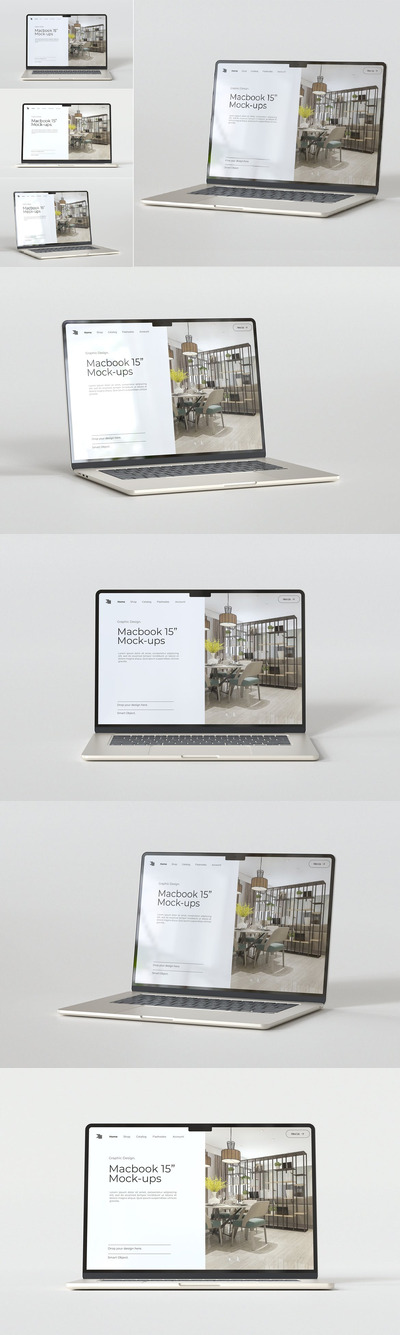 MacBook 电脑样机 (PSD,PDF)