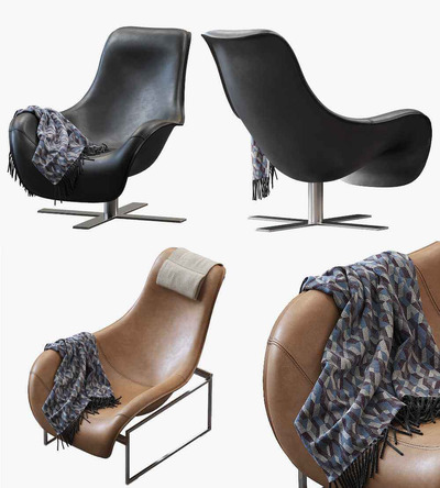 B&b Italia MART休闲躺椅3D模型（OBJ,FBX,MAX）