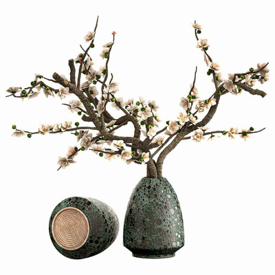 装饰花瓶中的花枝3D模型（OBJ,MAX）