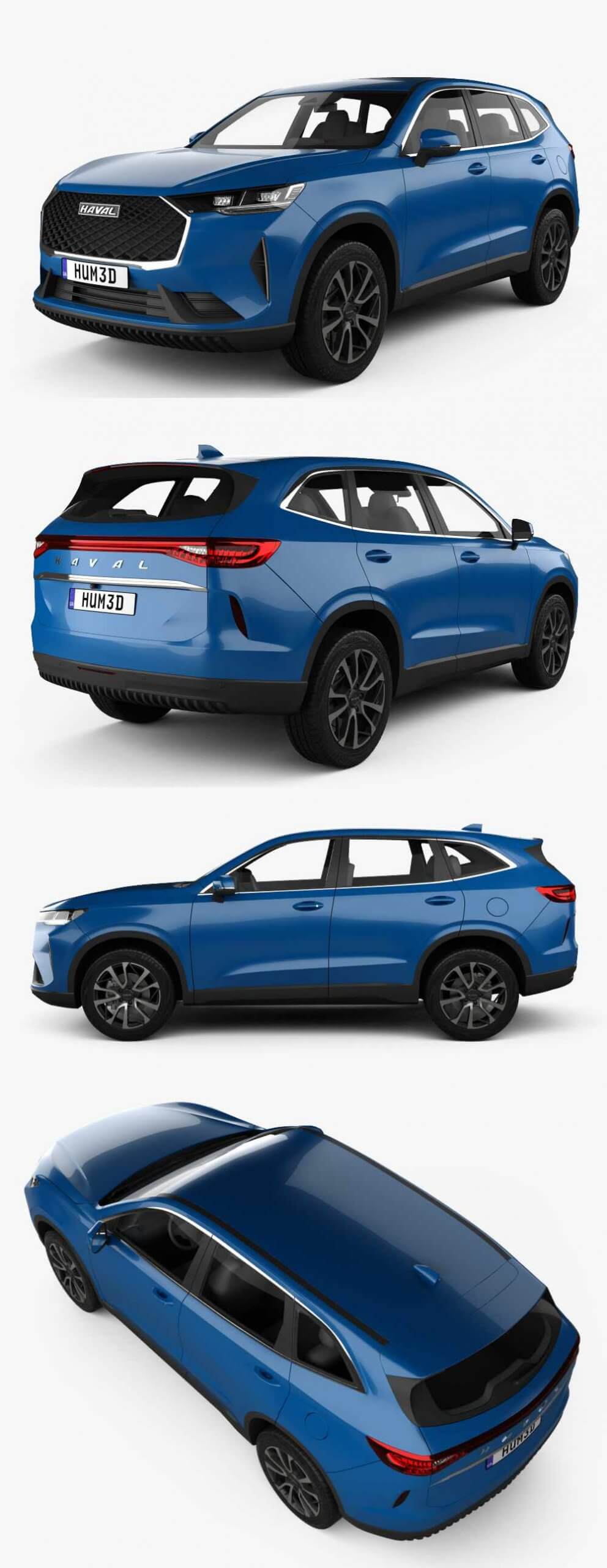 Haval H6 SUV汽车3D模型（OBJ,FBX,MAX）