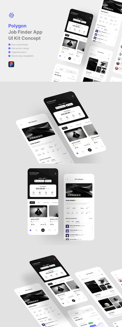 NFT 市场应用App UI Kit (FIG)