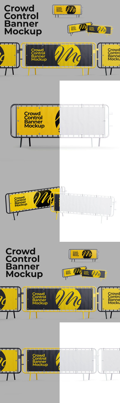 人群围栏横幅样机集 (PSD)