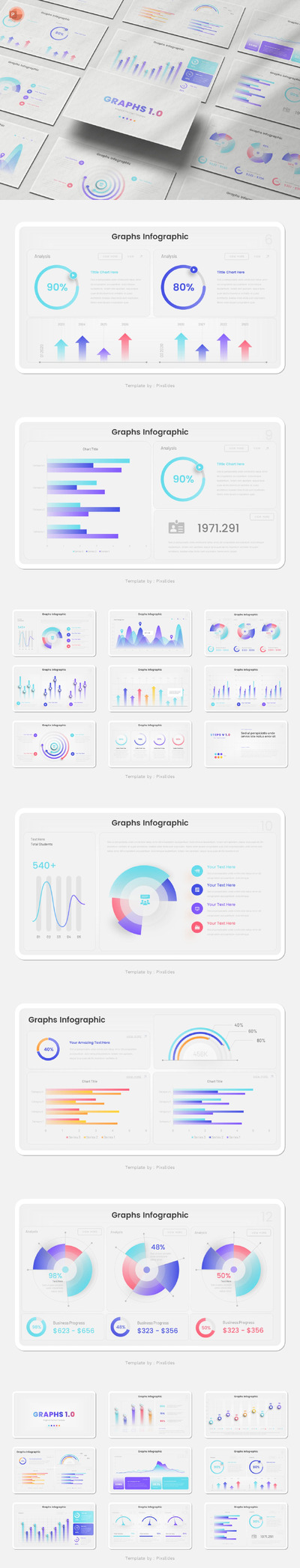 图表和饼图 PPT模版 (PPT,PPTX)