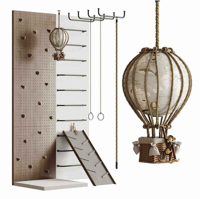 室内儿童攀爬运动设施3D模型（OBJ,MAX）