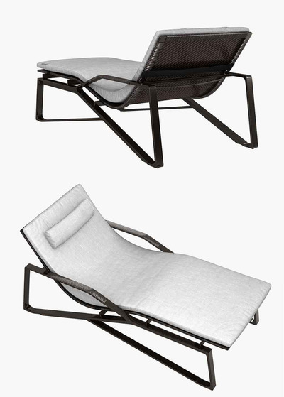 Holly hunt moray躺椅3D模型（OBJ,MAX）