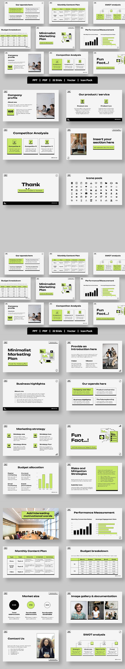 极简营销计划 PPT模版 (PPT,PPTX,PDF)