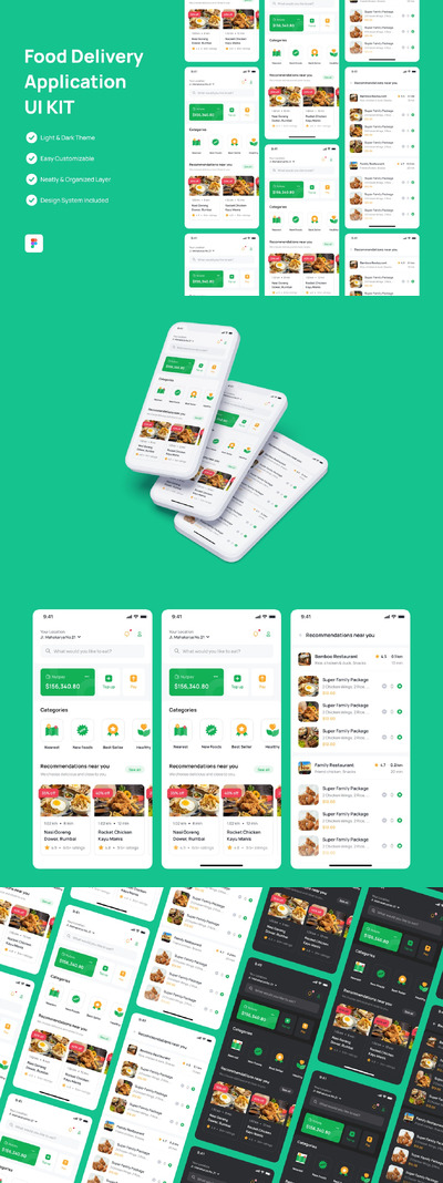 送餐移动应用App Ui Kit (FIG)
