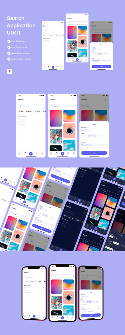 NFT市场移动应用App Ui Kit (FIG)