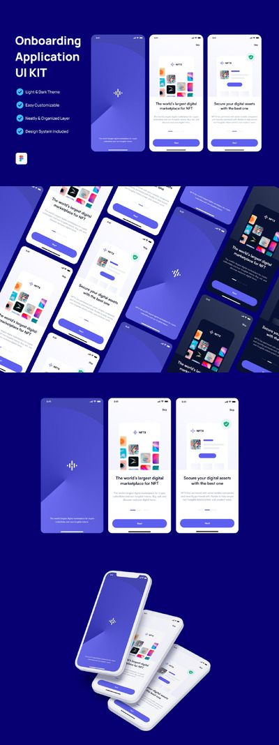 NFT 市场移动应用App Ui Kit (FIG)