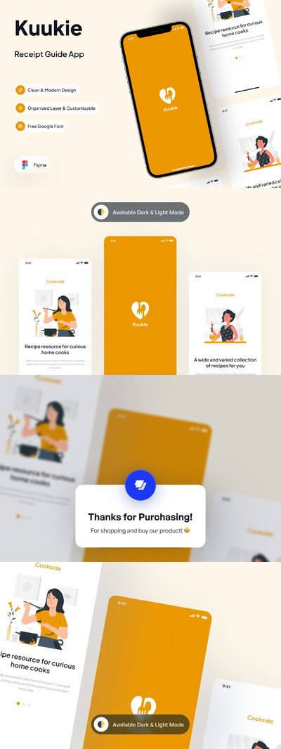 食谱食品应用APP UI KIT (FIG)
